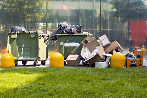 Eco-friendly garden waste being collected